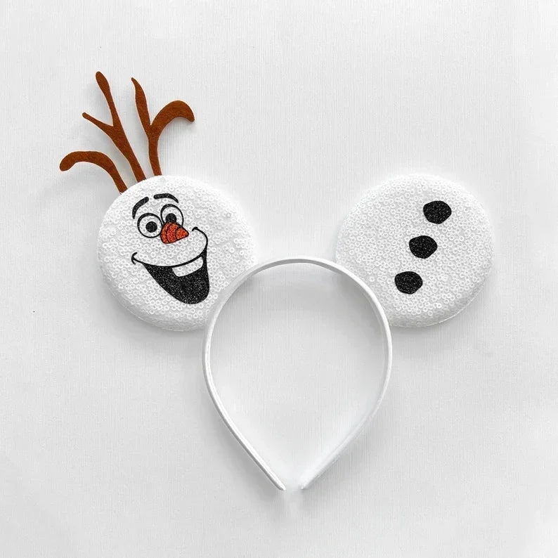 Disney Mickey Mouse Hairbands Frozen Ear Headband for Adults Anna Elsa Snowman Olaf Headwear Women Kids Girls Hair Accessories
