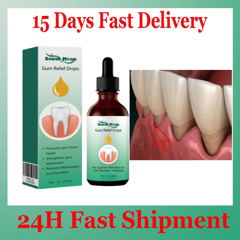 Gum Repair Serum Drops Relieve Receding Gum Periodontal Yellow Treatment Pharyngitis Oral Pain Cleaning Antibacteria Teeth Care