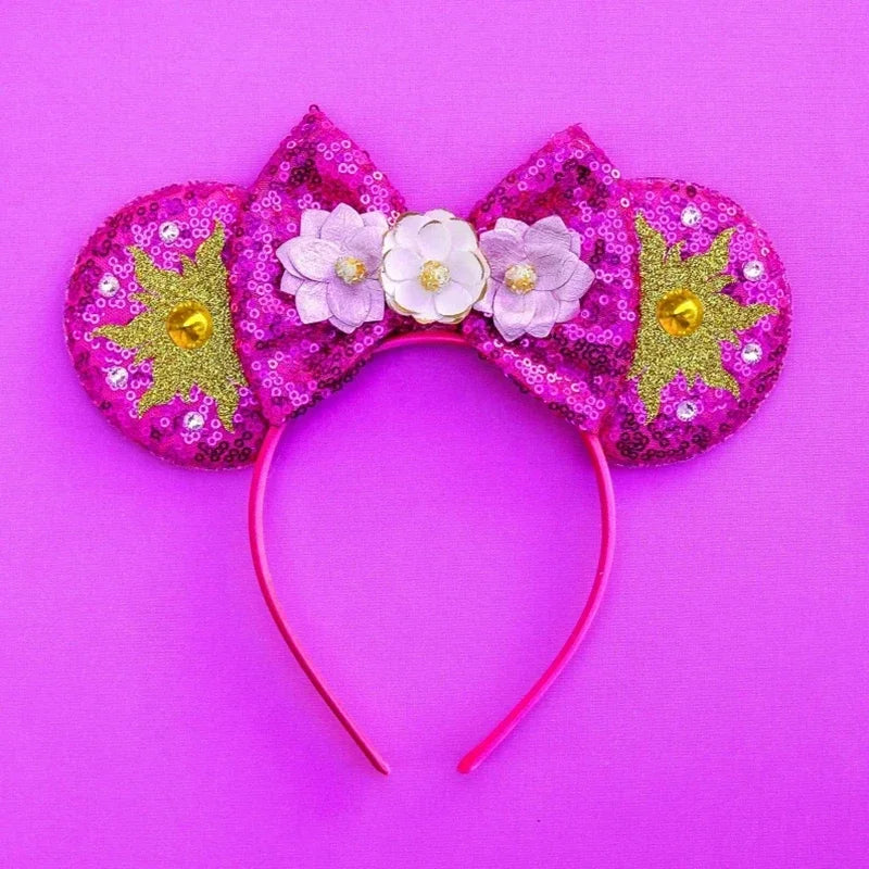 Disney Mickey Mouse Hairbands Frozen Ear Headband for Adults Anna Elsa Snowman Olaf Headwear Women Kids Girls Hair Accessories