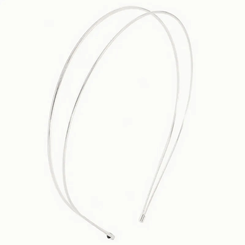 Double Metal Smooth Four Seasons Thin Strip Overlay Minimalist Female Headband