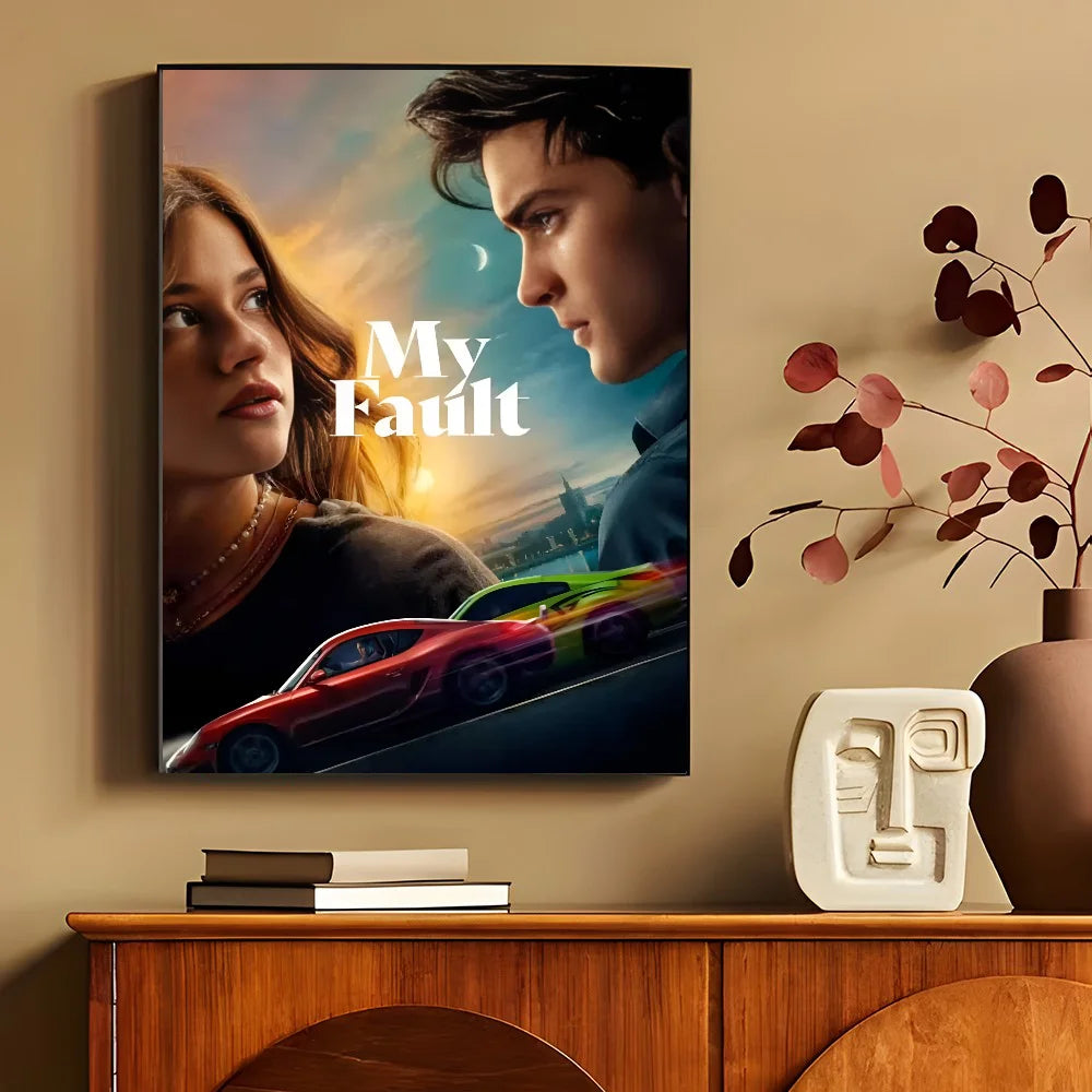 My Fault Culpa Mia 2023 Movie Poster Self-adhesive Art Waterproof Paper Sticker Coffee House Bar Room Wall Decor