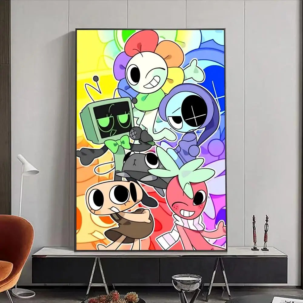 Game D-Dandys World Poster Premium Aesthetic Waterproof Wall Art Sticker for Living Room Or Home Decoration HD Prints Gift