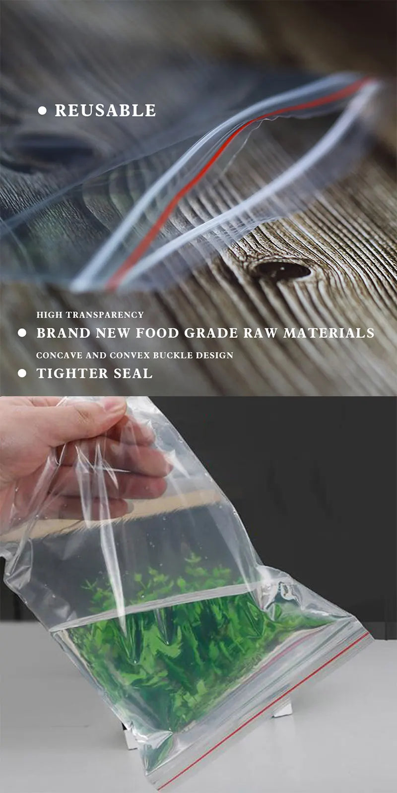 Wholesale Plastic Transparent Ziplock Bags Clear Resealable Waterproof Food Storage Bags Small Jewelry Zip Seal Packaging Bags