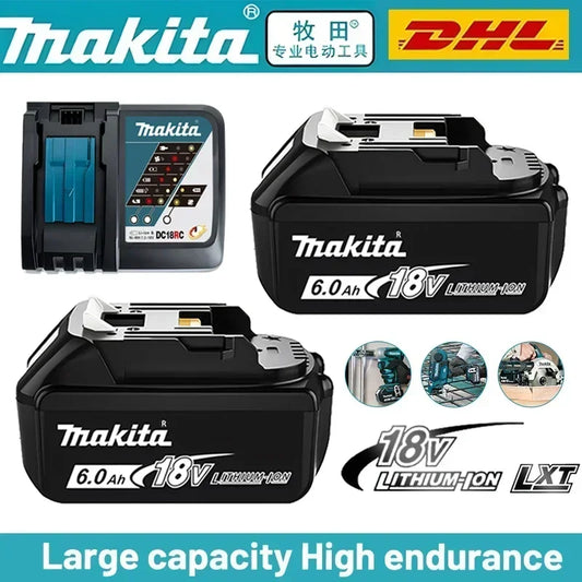 100% original Makita 18V 6.0Ah Rechargeable Battery ,For Makita BL1830 BL1830B BL1840 BL1840B BL1850 BL1850B Power Tools Battery