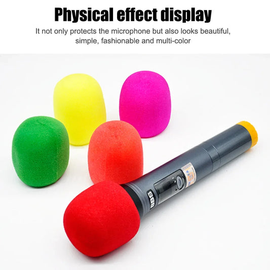 10Pcs Black Mic Protector Replacement KTV DJ Microphone Foam Covers Windscreen Windshield Sponge Covers Microphone Cover