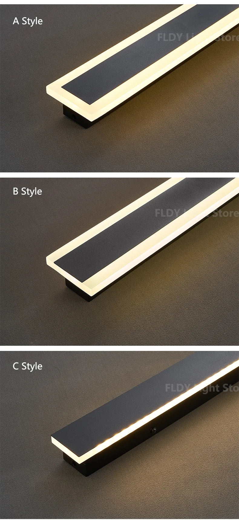 Wall Lamps Line Minimalist  Light Long Strip  Outdoor Waterproof Garden Decoration Villa Background Wall Garden Lights