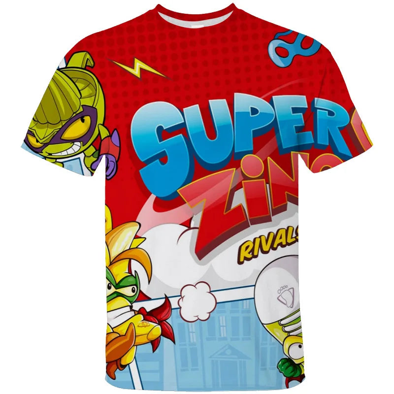 Women Men Super Zing 3D Print Clothing Super Sing Fashion Harajuku T Shirt Kid Anime Cartom Tshirts Casual O Neck Top Tshirt Y2k