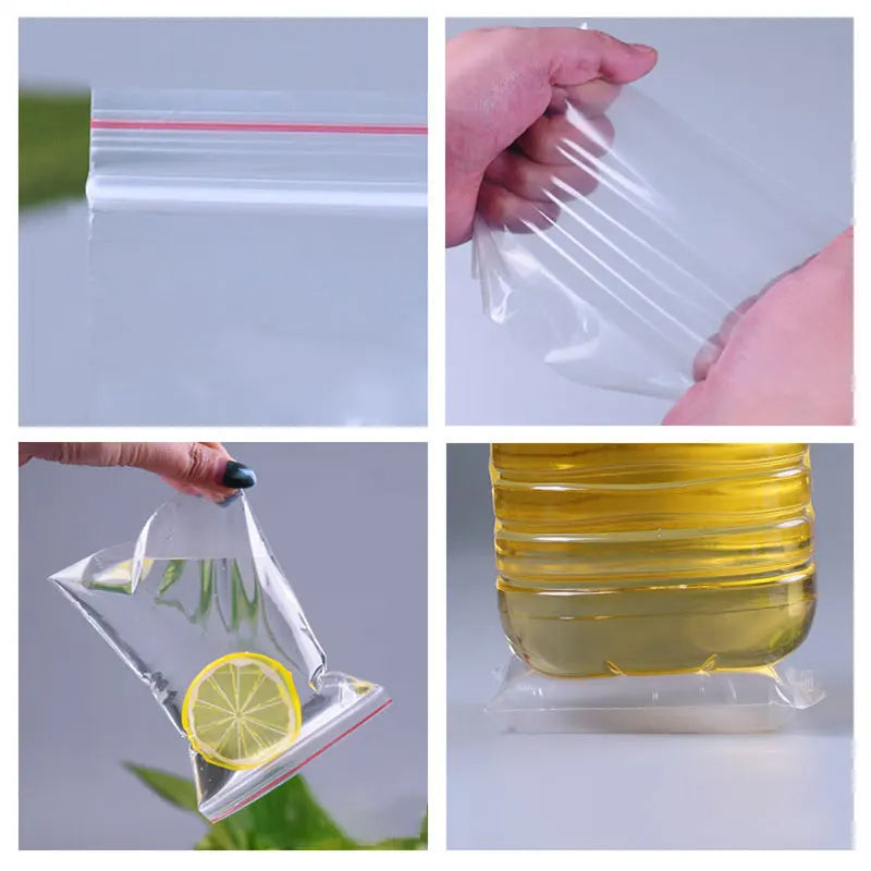 Wholesale Plastic Transparent Ziplock Bags Clear Resealable Waterproof Food Storage Bags Small Jewelry Zip Seal Packaging Bags