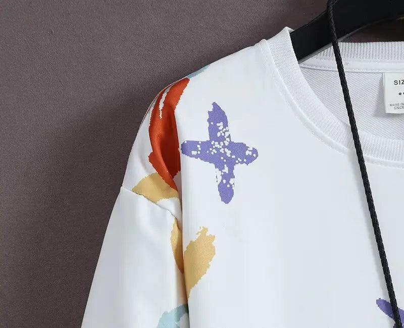 New Spring Collection Men's Sweatshirt Japanese Cartoon Graphic Hoodie Plus Size Top Loose Fit Fashion Men's Clothing