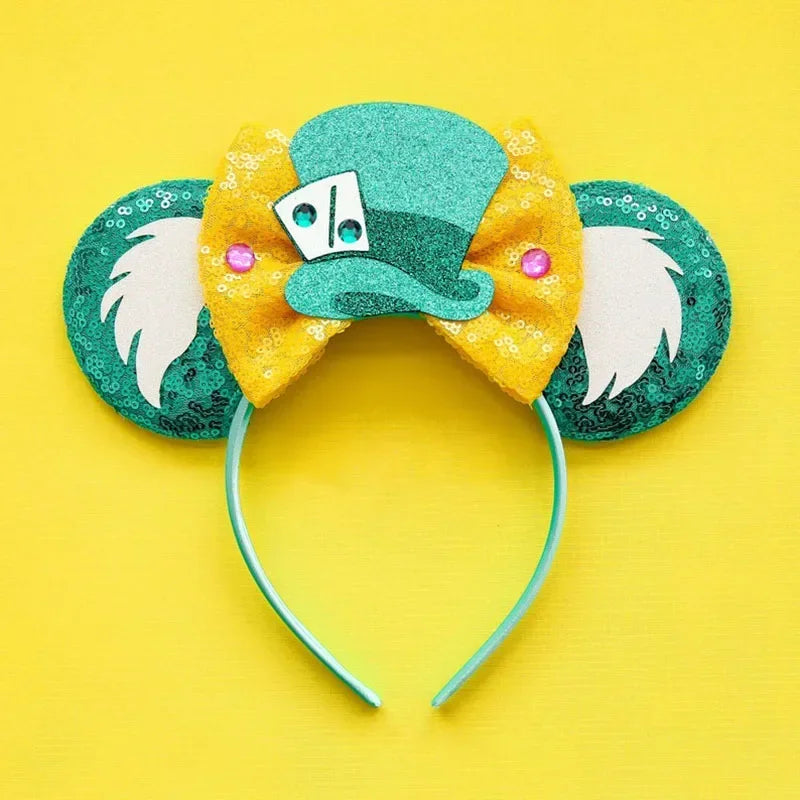 Disney Mickey Mouse Hairbands Frozen Ear Headband for Adults Anna Elsa Snowman Olaf Headwear Women Kids Girls Hair Accessories