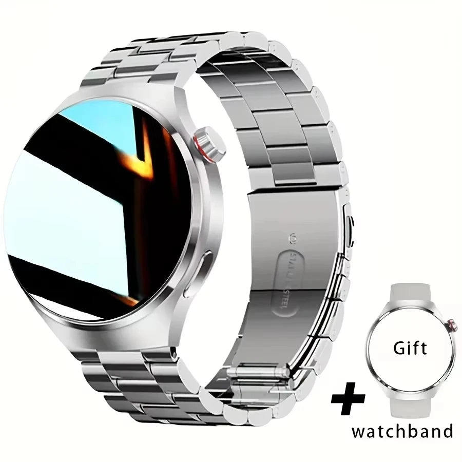 LAXASFIT 2026 New Smart Watch for Men Full Touchscreen Bluetooth Call Sports Fitness Smart Wristwatch Holiday Gift
