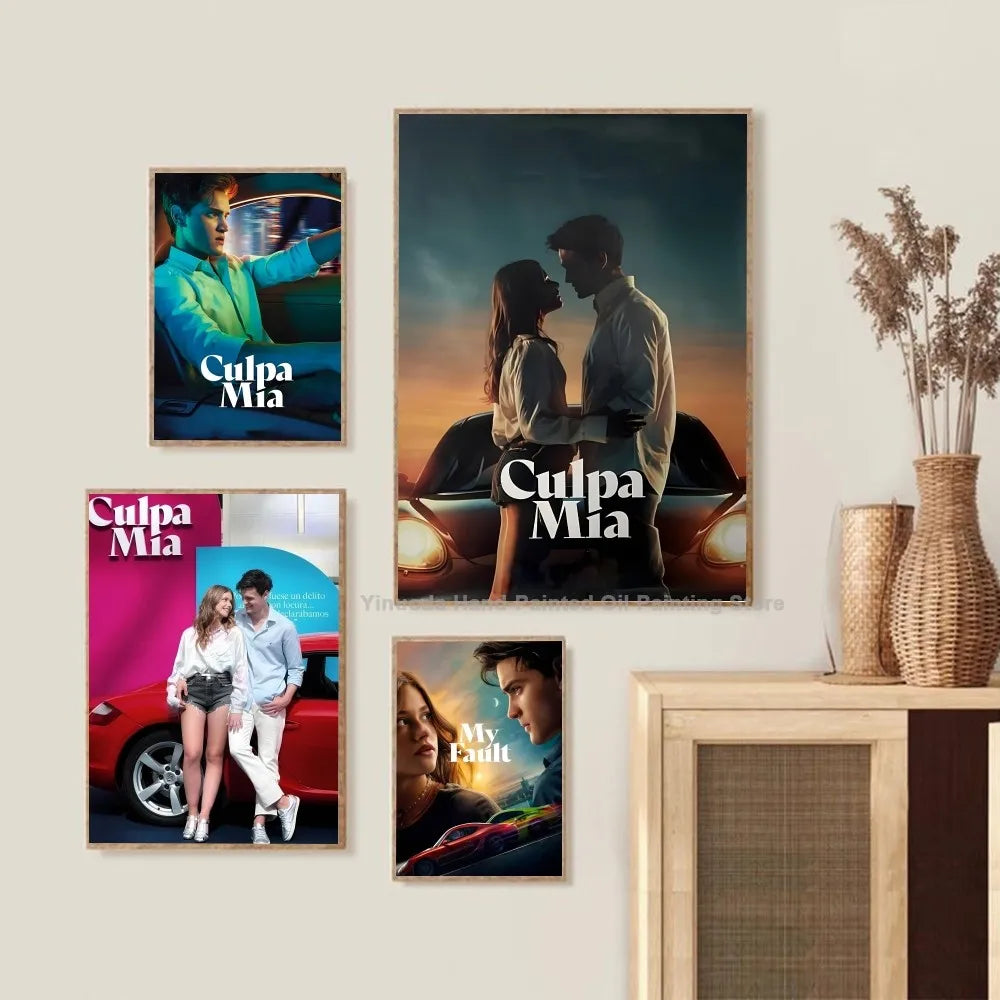 My Fault Culpa Mia 2023 Movie Poster Self-adhesive Art Waterproof Paper Sticker Coffee House Bar Room Wall Decor