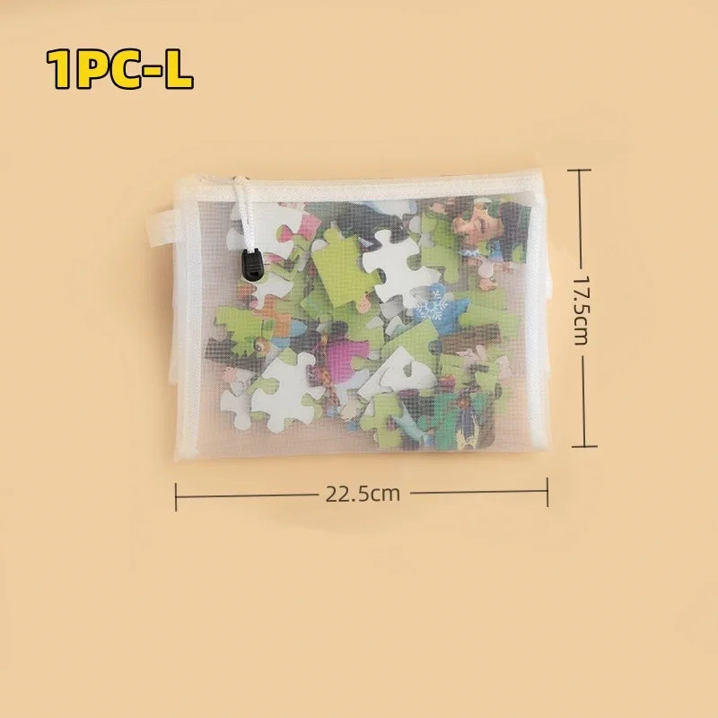 1-30 PCS Mesh Zipper File Bag Waterproof Moisture-proof Zipper Folder Toy Storage Bag Storage Tools Cosmetic Organization Bag