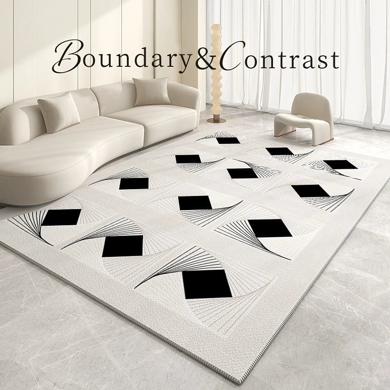 Light Luxury Living Room Decoration Plush Rug Cream Style Rugs for Bedroom Home Fluffy Soft Mat Cloakroom Large Area Carpet