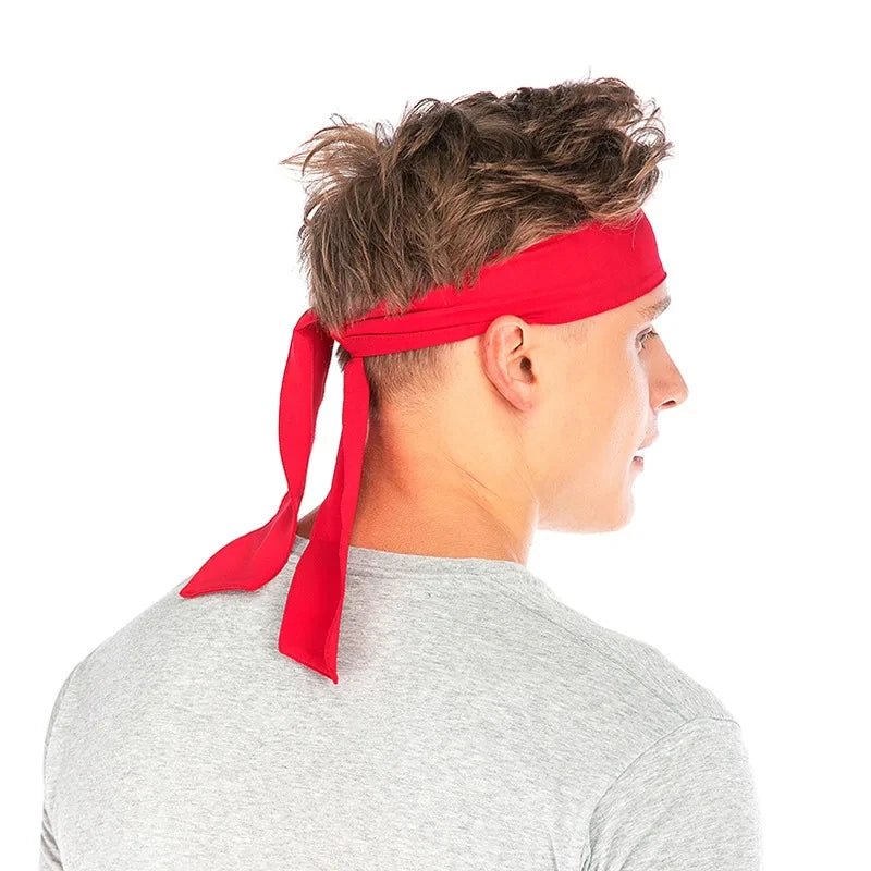 Elastic Sports Ribbon Pirate Sweatband for Tennis Unisex Men Women Teens Headband Gym Fitness Yoga Hair Bands Athletic Headwear