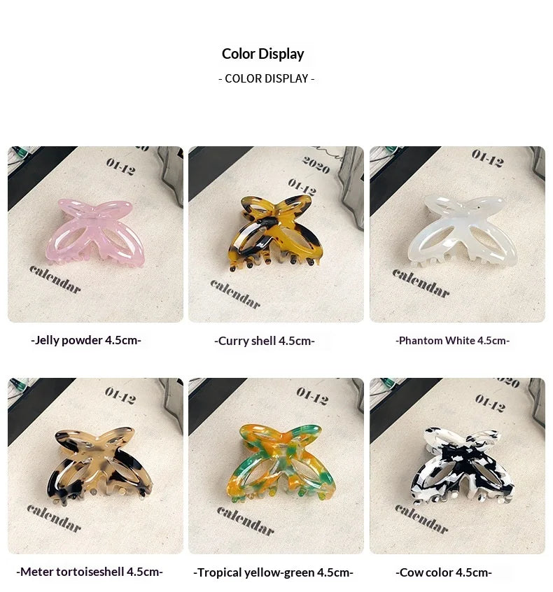 Small Butterfly Beautiful Hollow Butterfly Knot Hair Clip At The Nape of The Head Hair Clip Shark Clip Hair Accessory for Women