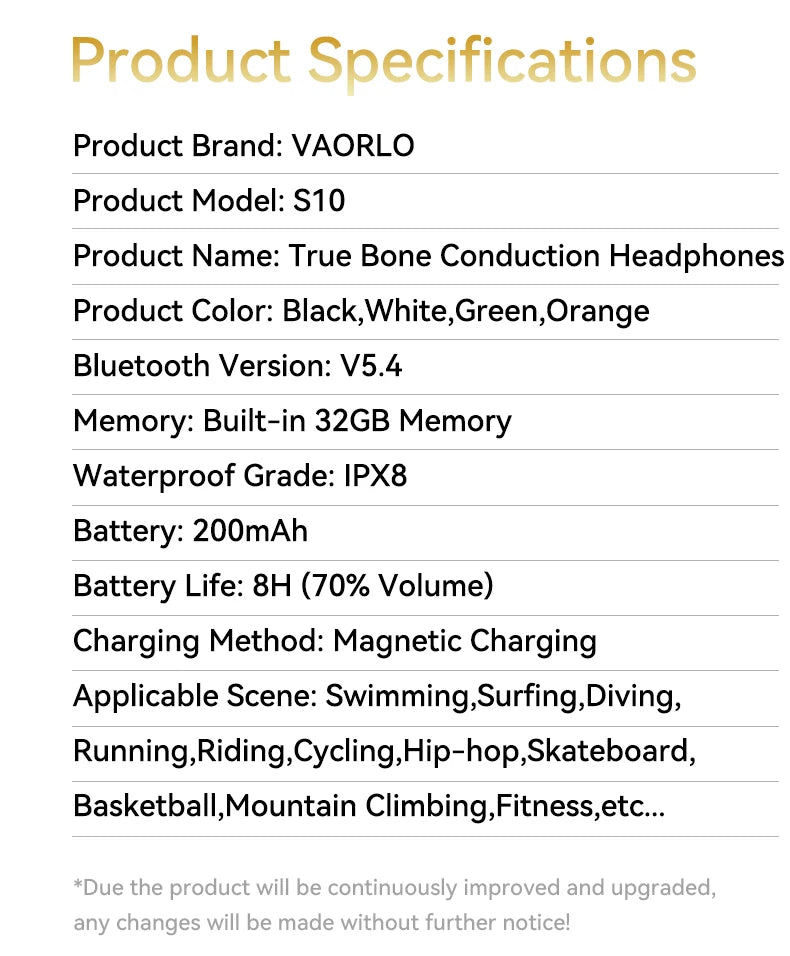 IPX8 Waterproof Swimming Bone Conduction headphone Bluetooth 5.4 Bass Wireless headset MP3 (32G) Player Cycling Fitness Earphone