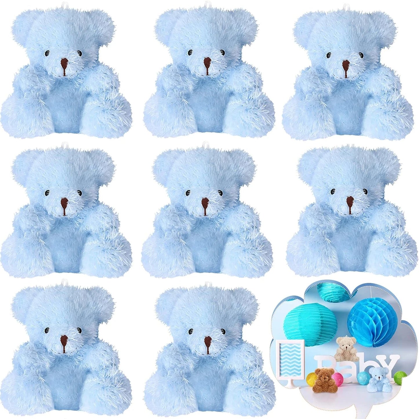 12-48Pcs Mini Plush Bears 4 Inch Small Bear Stuffed Animal Toys Tiny Fuzzy Bear Soft Bear Stuffed Doll for Birthday Party Favors