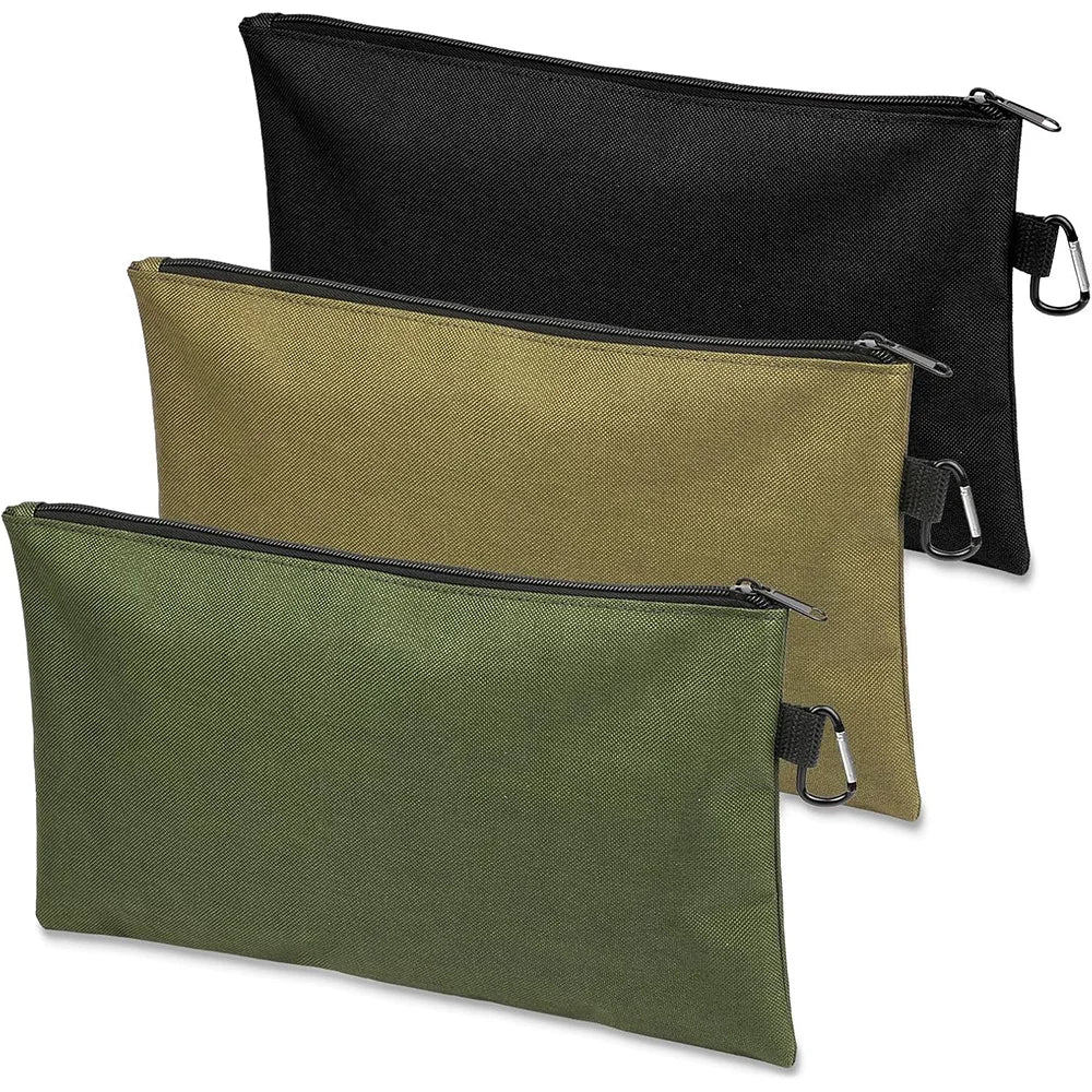 Tool Bag Zipper Pouch Multi-Function Bag Wear-Resistant Tool Organizers for Camping Woodworking Electrician Gardening