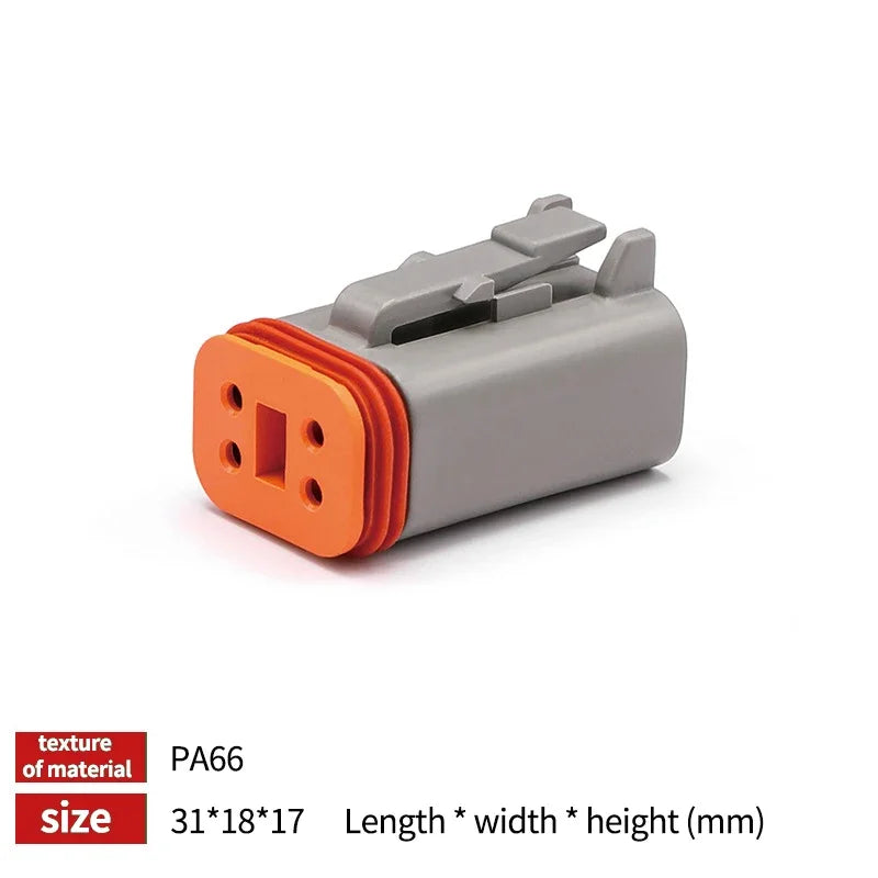 2P/3P/4P/6P/8P/12P DT Male Female Plug Connector Socket Waterproof Terminal DT Connector for Car Automobile 22-16AWG