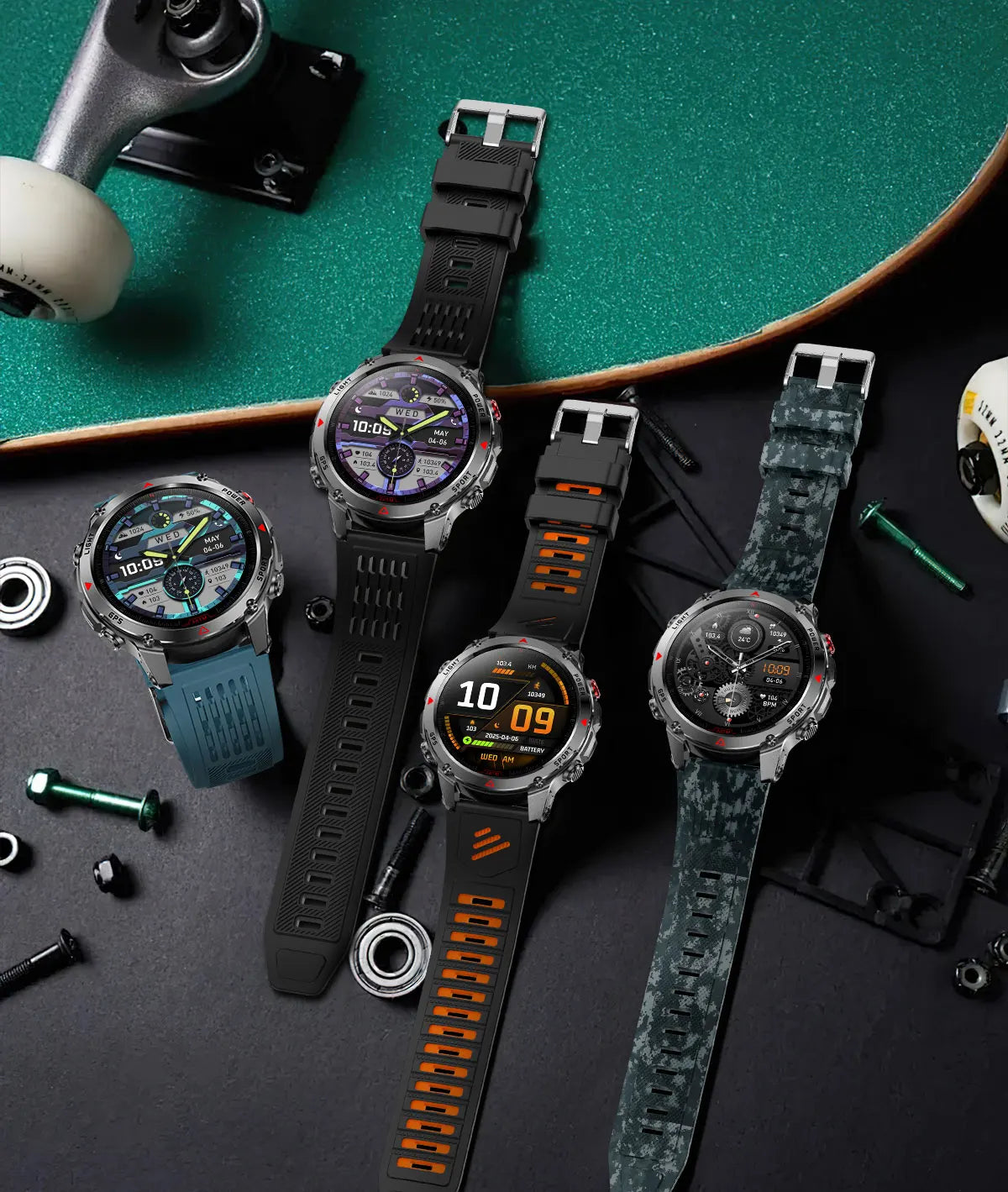 Forerunner 570 GPS Smart Watch 3ATM Waterproof  AMOLED Screen MULTI-BAND GNSS Compass Altimeter Flashlight Sports Smartwatch Men