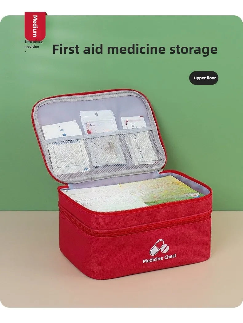 Outdoor Portable Medicine Storage Bag Home First Aid Bag Medicine Box Emergency Bag Epidemic Prevention Bag School Health Bag