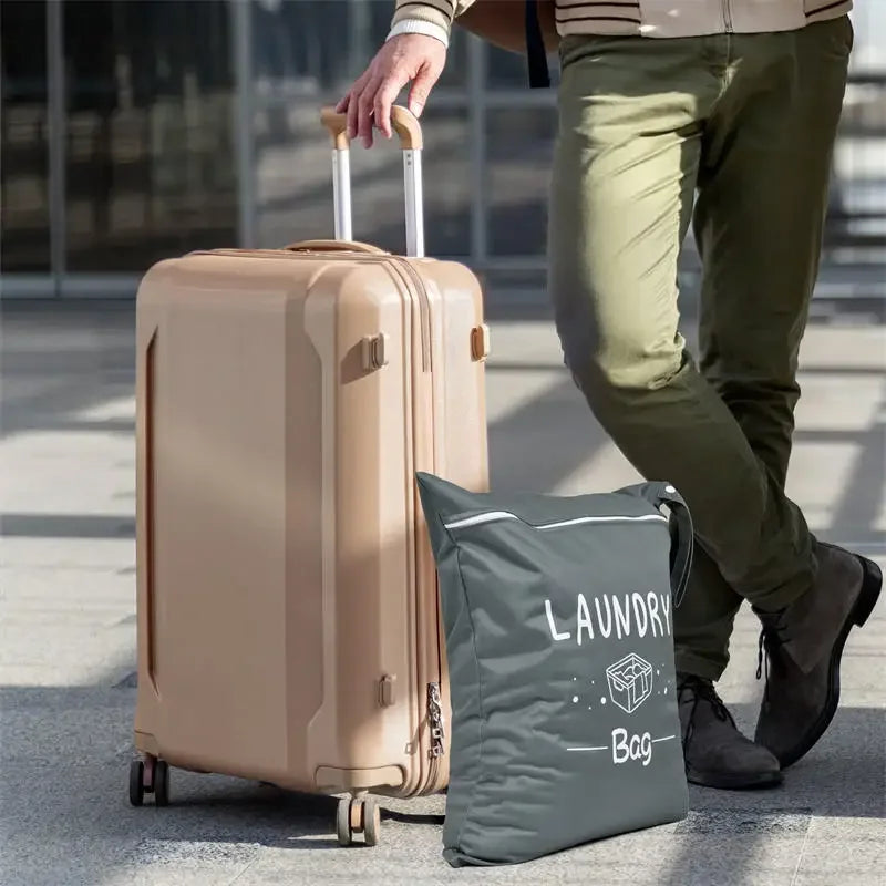 1pc Large Travel Laundry Bag Waterproof Washable Dirty Cloth Bag for Traveling Wet Dry Bag Bathing Suit Workout Bag